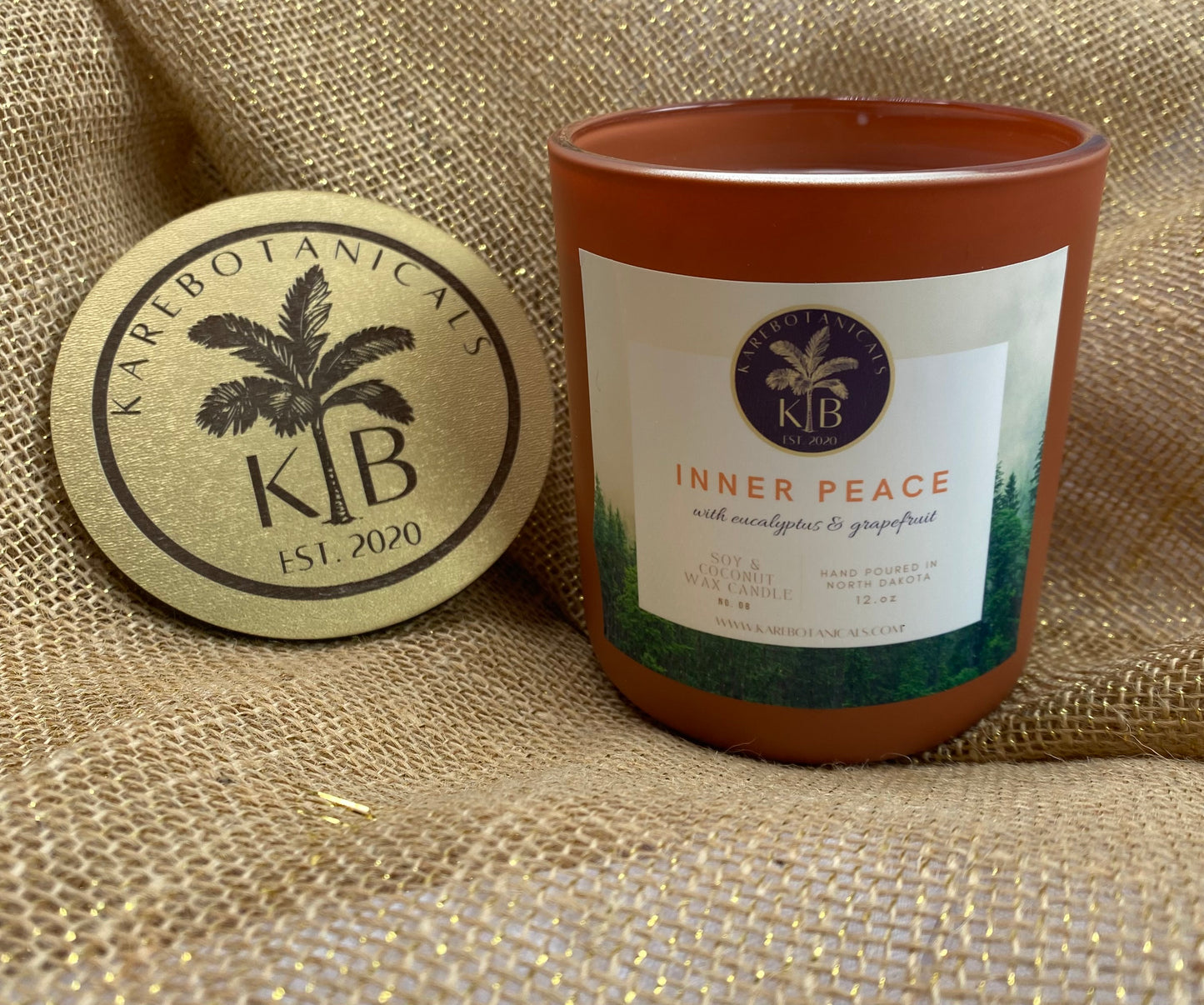 Inner Peace Eucalyptus & Sage Coconut Soy Scented Candle 15oz