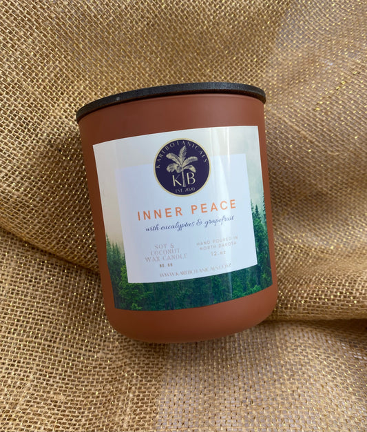 Inner Peace Eucalyptus & Sage Coconut Soy Scented Candle 15oz