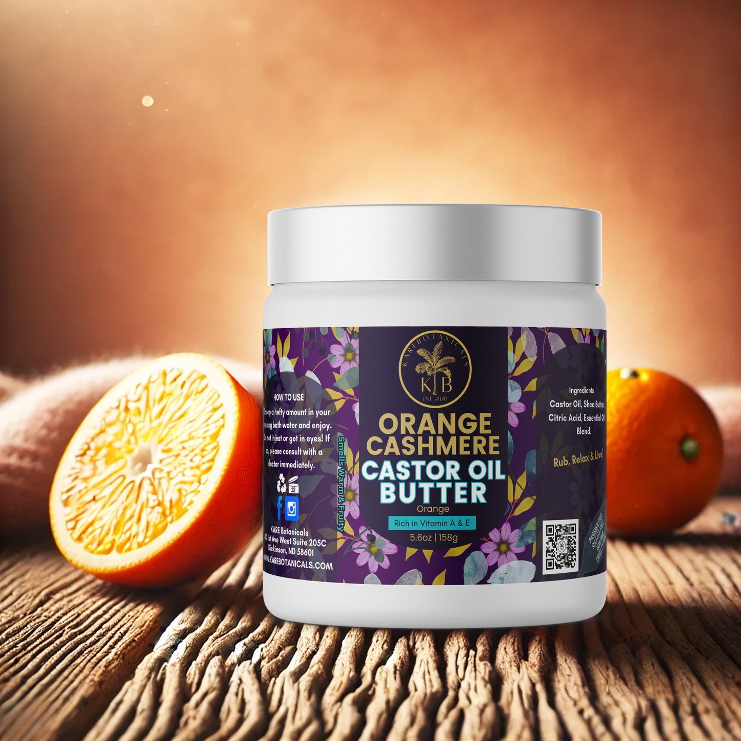 Orange Cashmere Castor Oil Body Butter 7oz