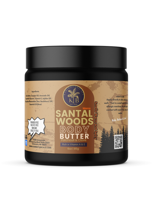 Santal Woods Body Butter with Patchouli and Clove For Men 6oz