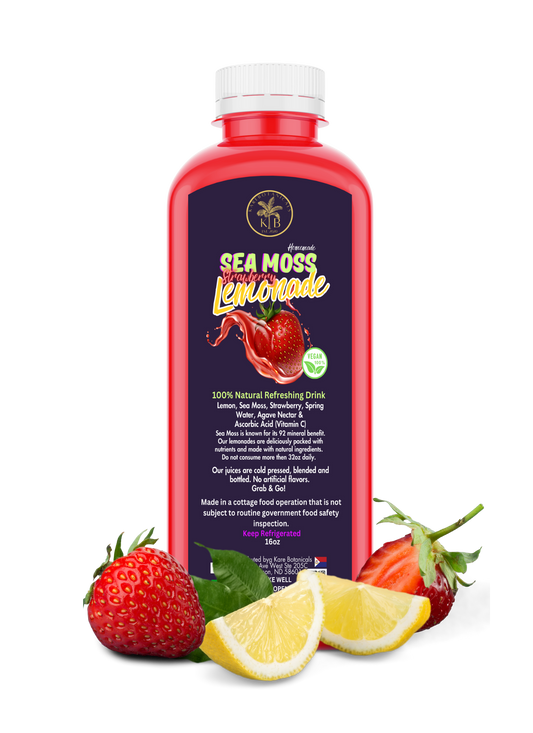 Sea Moss Strawberry Lemonade Cold Pressed