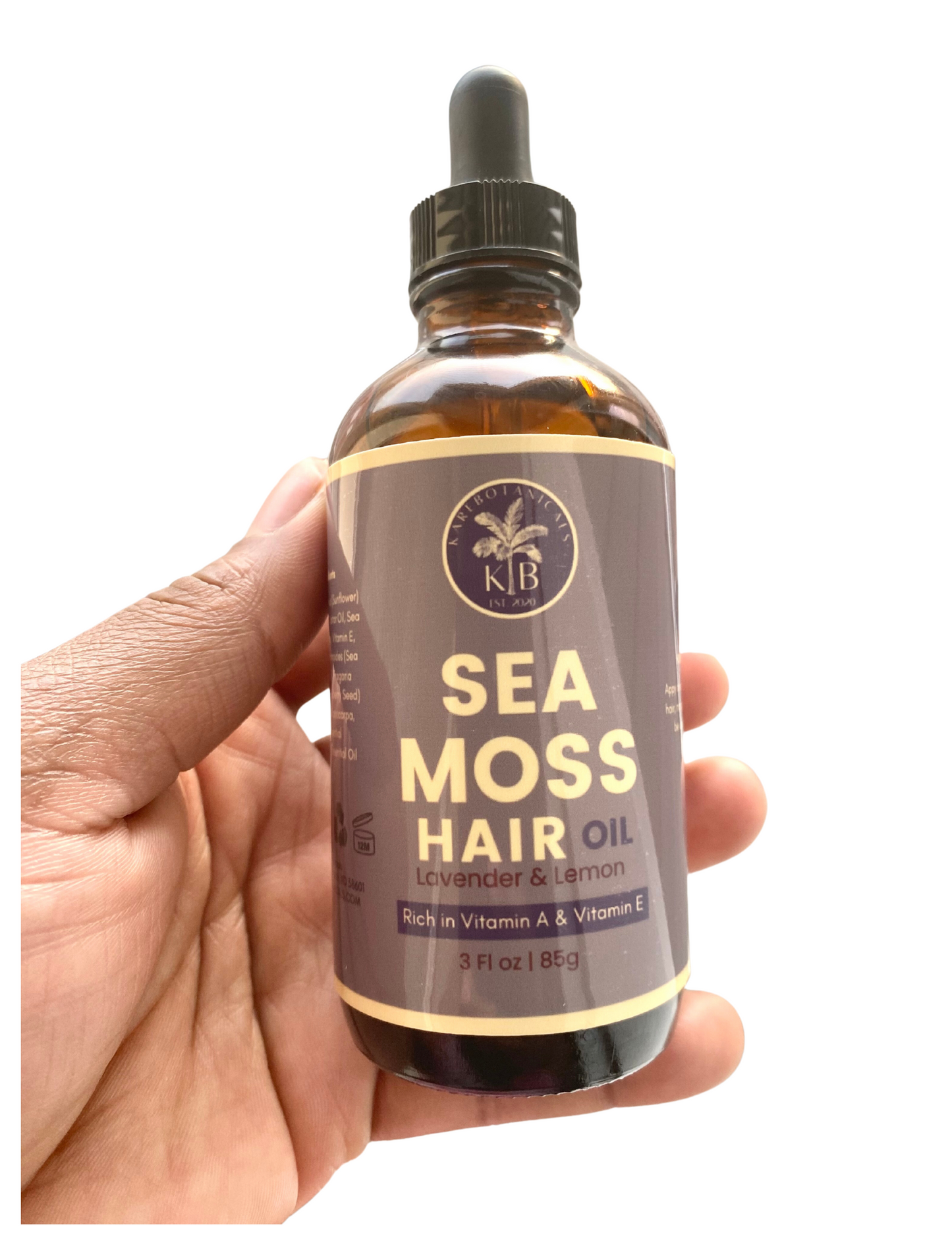 Sea Moss Hair Oil Lemon Peppermint 3oz|85g