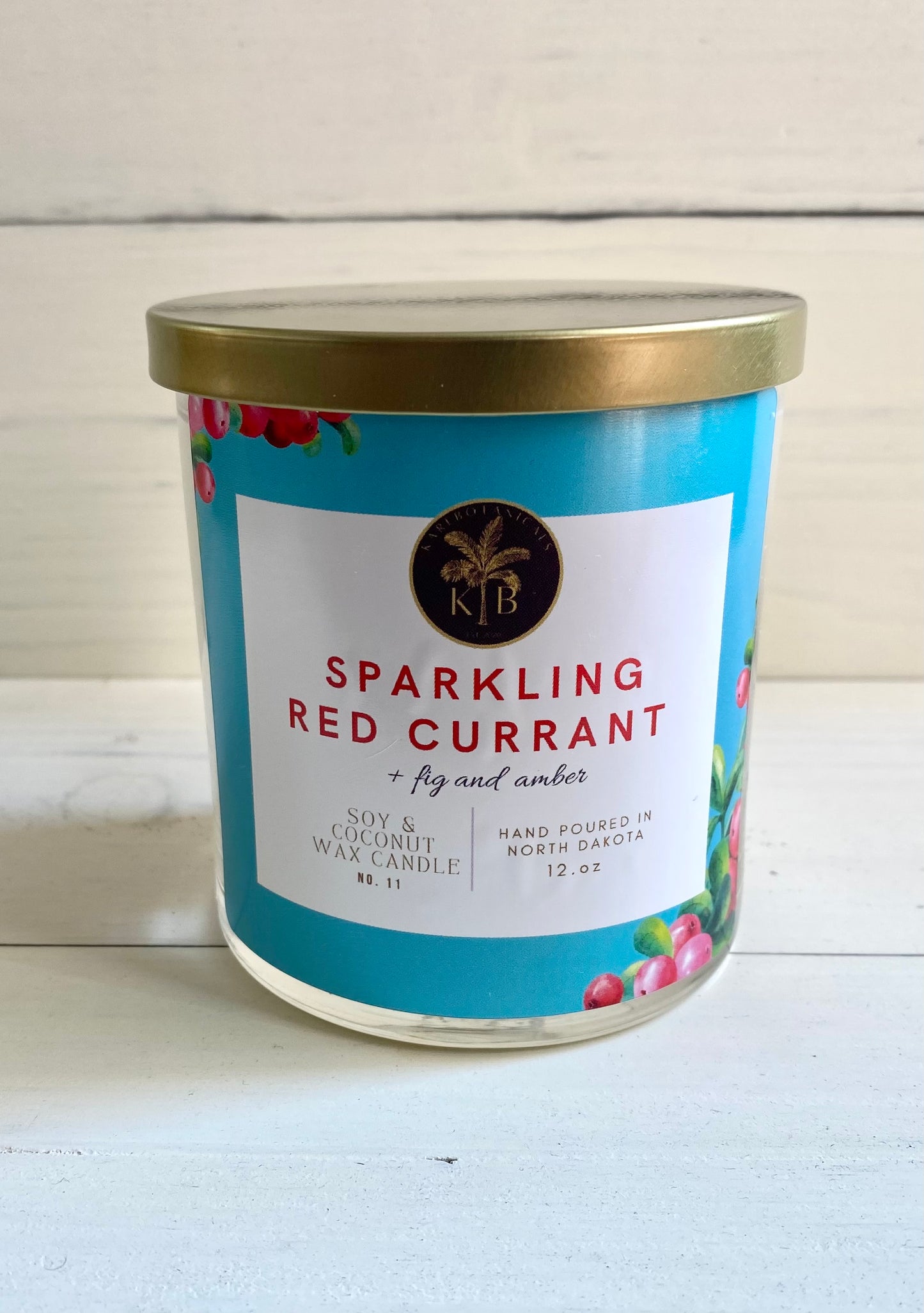 Sparkling Red Currant Wooden Wick Candle 9oz