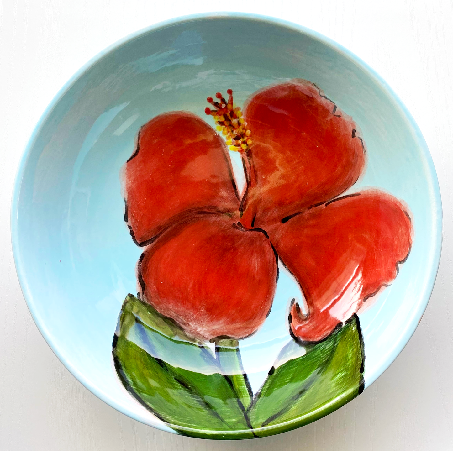 Handmade Ceramic Tropical Toucan Dinner Plate and Bowl, Set of 2